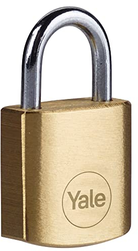 Yale Lucchetto in ottone Y110B/20/111/1 corpo 20mm, arco in acciaio, 3 chiavi