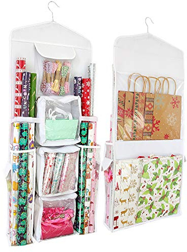 SumDirect Geschenkpapier, doppelseitig, zum Aufhängen, 40 x 101 cm (White)