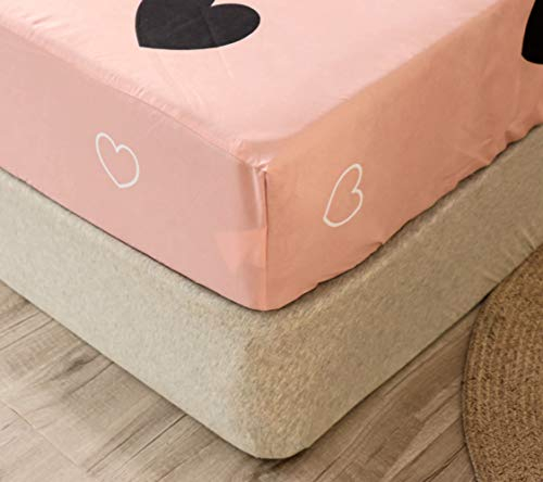 Chickwino Spannbettlaken 180x200cm Matratzenschoner, Rosa Topper Spannbetttuch für Boxspringbett - 100% Mikrofaser Weich Bettlaken Bed Sheets Geeignet für bis 25-30 cm Matraze