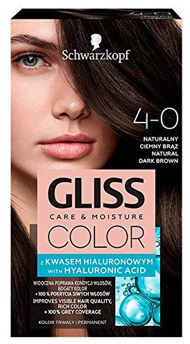 Schwarzkopf Gliss Color Haarfärbecreme 4-0 Natural Dark Brown, 142 ml