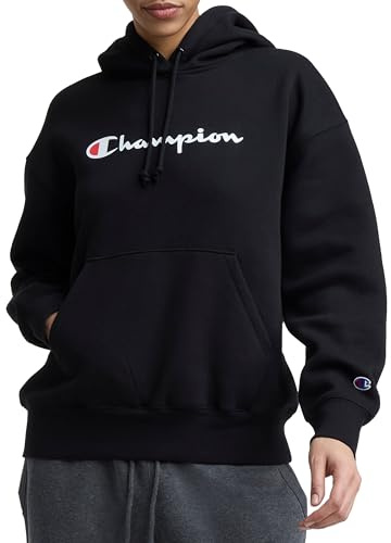Champion Damen Powerblend Relaxed Hoodie, Siebdruck-Schriftzug Kapuzenpullover (1er Pack)