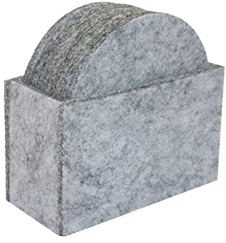 Sottobicchiere in feltro, sottobicchiere in feltro, set di 12 sottobicchieri rotondi con scatola di stoccaggio, adatto per tazze da caffè, accessori bar, sottobicchiere in feltro di alta qualità