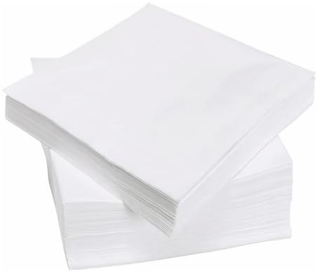 Clearly 2-Ply Paper Napkins, Pack of 100, 30x30cm White Disposable Serviettes for Hygiene and Cleanliness - Ideal for Restaurants, Hotels, Airlines, Events, Home Use and More
