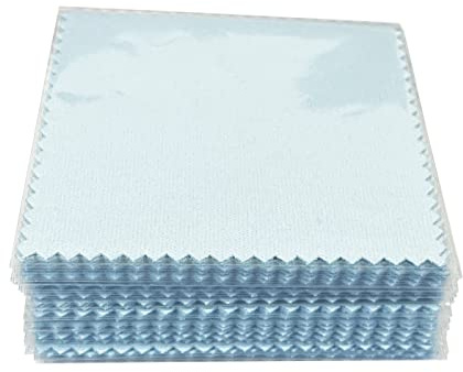 Haobase 50 paños de limpieza de joyas para plata de ley, oro, platino (azul)