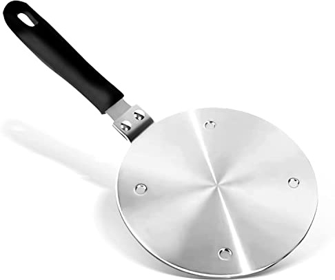24 cm Wärme-Diffusor-Leitungsplatte für Gas-Elektronikherd, NISPOTDOR Wärmediffusor, Kochen, Induktionsadapter, Simmerplatte mit abnehmbarem Griff für Milch, Kaffee, Kochgeschirr