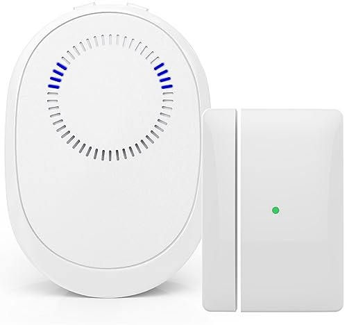 Rouclo Tür Fenster Sensor klingel,Funkklingel 50m Reichweite 58 Klingeltöne,5 Lautstärken.Haushaltsalarme,Home Security Alarmanlage Magnetsensor für Türen Garage Ideal für Zuhause Laden Garage