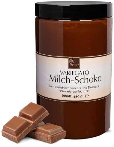 Crema Milch-Schoko Variegato zum marmorieren für selbstgemachtes leckeres Milcheis │ MEGA GESCHMACK│ Auch super lecker in Desserts und Torten uvm. │ Inhalt 450 g