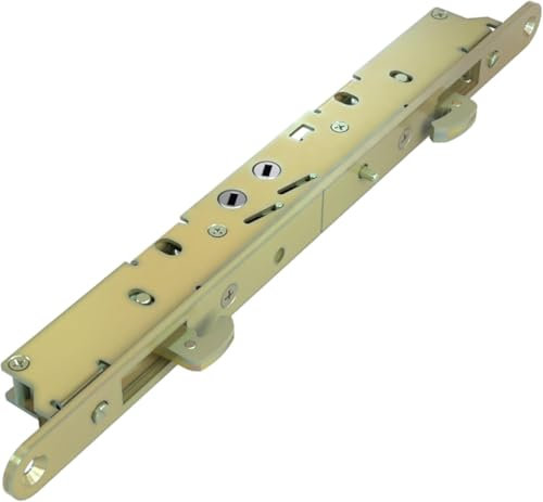 Cerradura de mortaja multipunto de acero de aleación de 11-3/4 pulgadas con placa frontal para puerta corrediza de cristal de patio, mecanismo de seguridad de bloqueo de 2 puntos de repuesto