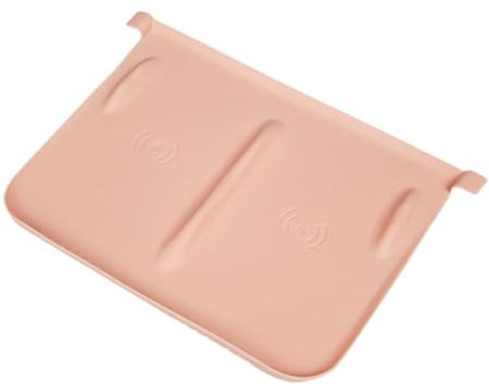 Autozubehör, rutschfestes Silikon-Pad, kabelloses Ladepad for Mobiltelefone mit zentraler Steuerung, kompatibel mit Tesla Model 3 Y 2022, Model Y 2023 (Color : Pink)