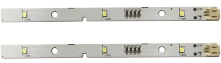 TALENTEC home - Tira LED de Respuesto Compatible con Frigorífico Congelador RONGSHENG/HISENSE | Ref. MDDZ-162A, 1629348, E349766 | Color blanco frío | Bajo consumo: DC12V 2W (2)