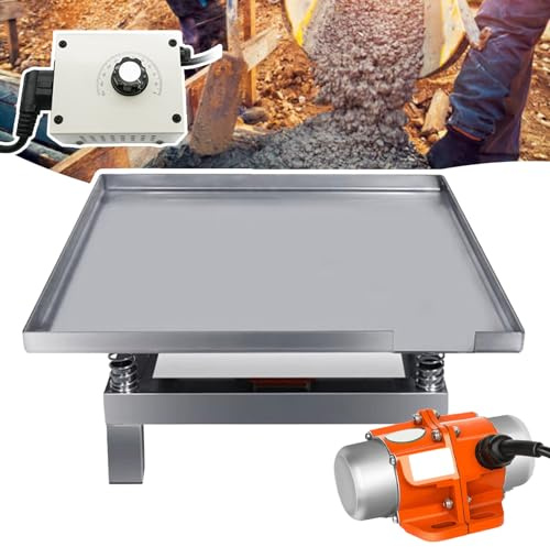 json2xml Beton-Rütteltisch-Edelstahl, Vibrationsprüfstand mit Einstellbarer Geschwindigkeit, elektrische Vibrationsplattform-Anzahl der Vibrationen: 4000 Mal/Minute | 9-stufige Vibration einstellbar