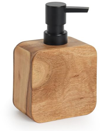 Asashizen Handgefertigter Seifenspender aus Mangoholz, elegantes Design, einfach zu befüllen, Flüssigkeitsspender geeignet für Zuhause, Badezimmer, Hotels, Restaurants