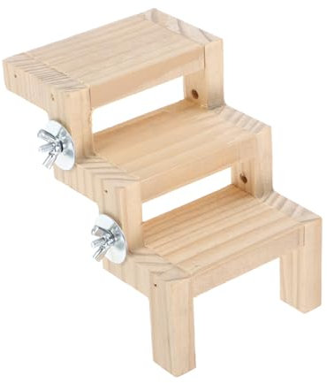 Happyyami Kletternleiter Vogel Spielzeug Papagei Leiter Handwerk Papagei Stehleiter Vogel Ruhestange Holz Robust Klettern Spielzeug Vogelkfig
