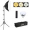 FGen Softbox Fotostudio Set,50cm Oktagonale Soft Box mit 85W 2700-6400K einstellbaren LED Lampen,150cm Verstellbarer Lichtständer für YouTube, Tiktok Videoaufnahmen,Game-Streaming(1PACK)