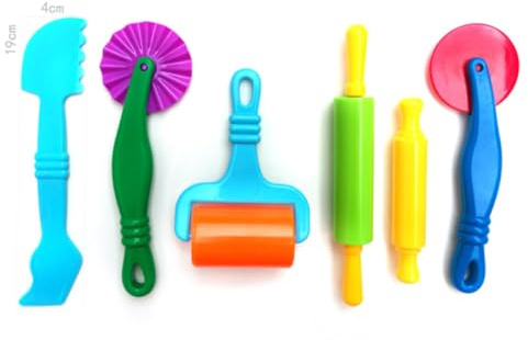 ERINGOGO 7stücke Teiliges Knetwerkzeug Kunststoff Für Junge Mädchen Einschließlich Handroller Und Spielzeug Zum Modellieren Und Gestalten Mit Knete Für Kreatives Lernen Und Spaß in