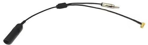 AM/FM + DAB Divisore di Auto Antenna | Spinotto DIN a Spina DIN + Connettore SMB 12V | Cavo Radio Auto Attivo per Autoradio Blaupunkt, Pioneer, Clarion, Alpine