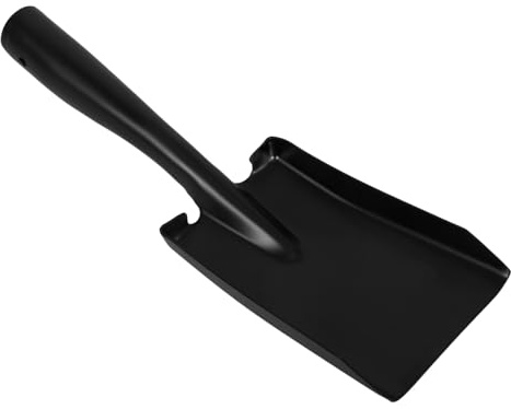 ROMISBABA Kohlenschaufel aus Manganstahl Kleine Kamin-ascheschaufel mit Ergonomischem Griff Langlebig Rostfrei Kompakt und Leicht für Garten Kamin und Outdoor-einsätze