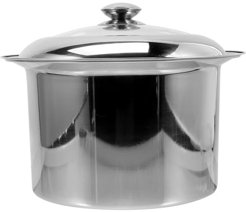 COLLBATH Pot avec Couvercle Acier Inoxydable Bassin de Lit Portable pour Maison Urinoir de Nuit pour Garçon Fille et Personnes Âgées