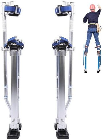 Stelzen Maler, Stelzen Trockenbau Hebewerkzeug Für Trockenbau-Decke, Arbeitsstelzen Stelzen Aluminium Professionelle, Einstellbare Trockenbau Installoo Stelzen Werkzeug Maler 225Lbs Last 62-102cm