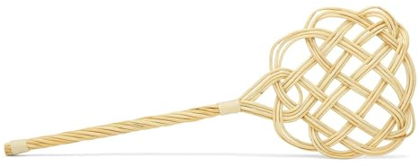 CKB LTD Battitore per tappeti in rattan – Tradizionale manico lungo in canna intrecciata per la pulizia di cuscini, cuscini, tappeti, tappeti, divani, ecologici e durevoli