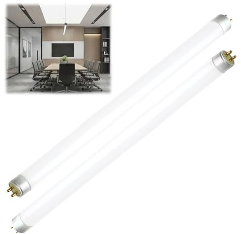 Pretify 2 Pack Tubes Fluorescents T5 8W, 300mm, Blanc Froid 6500K 685LM, Base G5, Ampoule Basse Consommation pour Cuisine, Salle de Bain et Garage