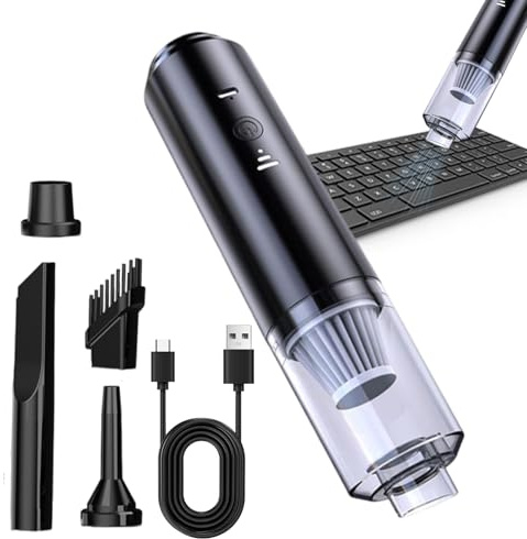 Aspirateur de voiture portable - Aspirateur compact sans fil, dispositif d'aspiration puissant et silencieux, absorption avancée des débris | Outil facile pour le nettoyage en profondeur du div
