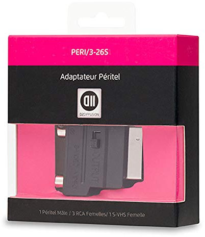 D2 Diffusion Adaptateur RCA+S-VHS Femelle/Péritel mâle