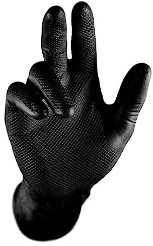Nitrilhandschuhe Nitril Handschuhe 0422 Grip schwarz Gr. 9-10 (XL)