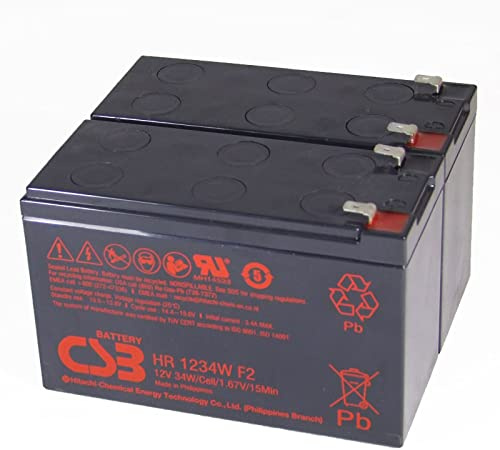 CSB Batería de plomo para APC Back UPS RS BR1500i (RBC 33) 12 V 9 Ah, 12 V, Lead-Acid