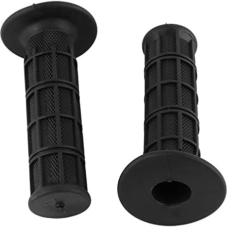 22mm 7/8 Rubber Motorcycle Handlebars Hand Grips New Black 1 Pair for Dirt Bike Pit Bike(Black)