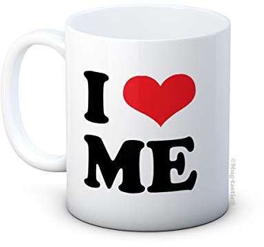 mug-tastic I Liebe Me - I Love Me - Liebesherz - Lustig Hochwertigen Kaffeetasse Becher