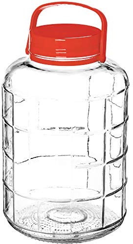 KADAX Cucumber Glass con cochio, barattolo di muratore, conservazione ermetica, palloncino di vetro, vetro universale, vetro di stoccaggio cetrioli, deposito, vetro di stoccaggio, vetro (10L)