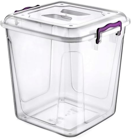 SAFRI 6L - Clear Kitchen Pantry Reusable Storage Container Fridge Freezer Dishwasher Durable Microwave Safe Food Storage Box Organizer Meal Carrier (6 Litre Pantry Storage Box)