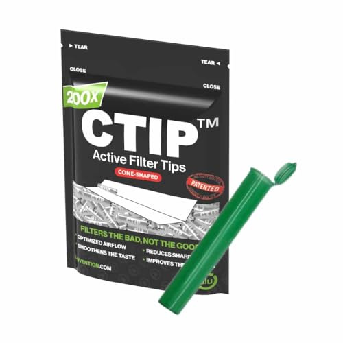 CTIP Lot de 25-200 filtres à charbon actif Ø 6-7 mm conique en aluminium + tube joint et autocollant (200)