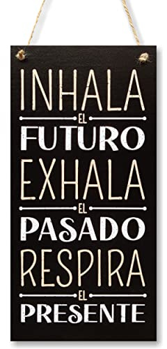 CARISPIBET Inhala carteles decorativos adornos colgantes de pared placas de decoración del hogar 30 x 15 cm