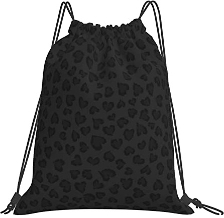 ASEELO Blue Ridge Parkway Mountains Wasserdichter Turnbeutel mit Kordelzug für Männer und Frauen, Sport-/Fitness-Sack, Reise-Tagesrucksack, Leopardenmuster, Einheitsgröße