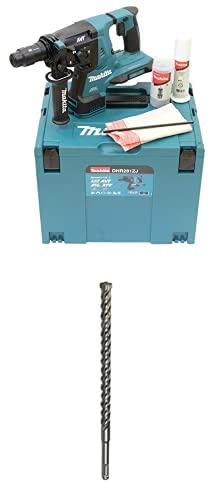 Makita DHR281ZJ Akku-Kombihammer für SDS-PLUS 2x18V (ohne Akku, ohne Ladegerät) im MAKPAC mit Wechselfutter + NEMESIS2 Bohrerset SDS+ 5tlg