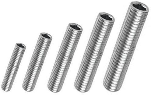 Gewindestift/Madenschraube mit Kegelkuppe - flach Edelstahl DIN913 (50, M3 x 6 mm)