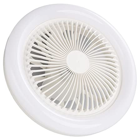 Betued Mini ventilateur de plafond avec lumière, ventilateur de plafond de garage, ventilateur de prise, lumière de ventilateur de plafond 36 W 9,8 pouces petite lampe de ventilateur LED silencieuse