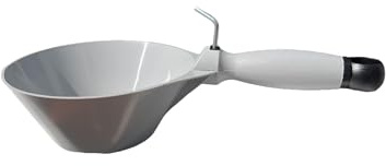 Bucket Scoop Plaster Tools  Skimflex 165mm & 200mm Flexible, Rigid, Galvanised & Curved Spatula Scoops with Cork or Rubber Handle  Pan Style & Scraper Type for Render & Plaster (165mm Flexible)