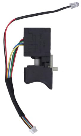 Interruptor De Taladro Eléctrico, 8 Pines 36v Interruptor Gatillo De Control Velocidad Taladro, Interruptor Disparo De Taladro Mano Inalámbrico Con Luz Pequeña Gatillo Para Herramienta Eléctrica