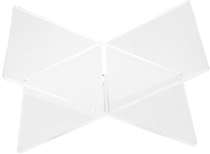 STOBOK Klarer Acryl-Buchhalter In X-Form Lesebuch-Ausstellungsständer Couchtisch Bücherständer Für Offene Und Geschlossene Bücher Lehrbücher Zeitschriften