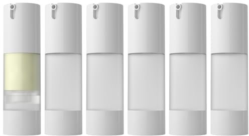 6 STÜCKE 30ml Airless Pumpspender Leer,Creme Spender reiseflaschen zum befüllen，Pumpflasche，Nachfüllbar Vakuum Kosmetikbehälter，Leer Lotion Pumpflasche für Reise Home Verwendung