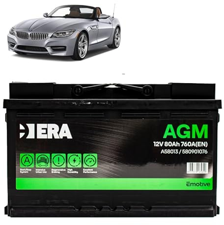 Batteria 80Ah A.G.M. per BMW Z4 E89 18 20 23 28 30 35 M40i benzina 2009+