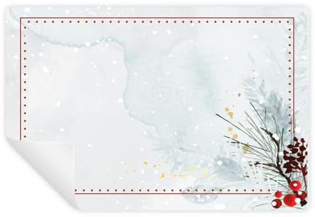 25 kleine Weihnachtsetiketten zum Beschriften Namensaufkleber für Geschenke Weihnachten Aufkleber 7 4 x 5 2 cm Premium Made in Germany Logbuch-Verlag