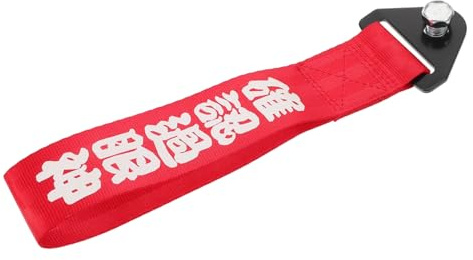 PartyKindom Trendy Roter Abschleppgurt aus Nylon und Eisen mit Schnellem Anschluss für Vordere Stoßstangendekoration Am Auto als Modisches Fahrzeugzubehör