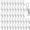 Gardinenhaken Metall, 50 Stück Gardinen Klammern Vorhang Haken Dauerhaft Klemmhaken Curtain Hooks Silber Gardinenklammern Gardinen Clips Vorhang Klammern Duschvorhang Clips für Lichterketten Vorhang
