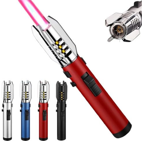 Butane torch lighter, windproof jet flame lighter, lightsaber lighter, flame adjustable and refillable, cool lighter with flame switch lock.fireblaze electric lighter,fire blaze lighter electric, Good