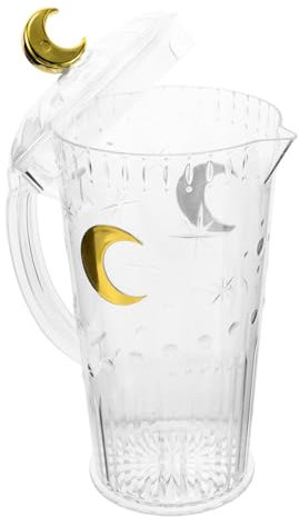 DECHOUS Moon Pattern Water Pitcher for Iced Tea Juice Beverage Dispenser Lid Home Party Use