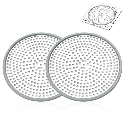 Hair Catcher For Shower Drain, 2 Pack Plug Hole Hair Catcher Shower Drain Cover Bath Plug Shower Plug Hair Trap Shower Sink Bath Drain Protector For Bathroom Tub Flat Kitchen Floor Stainless Steel